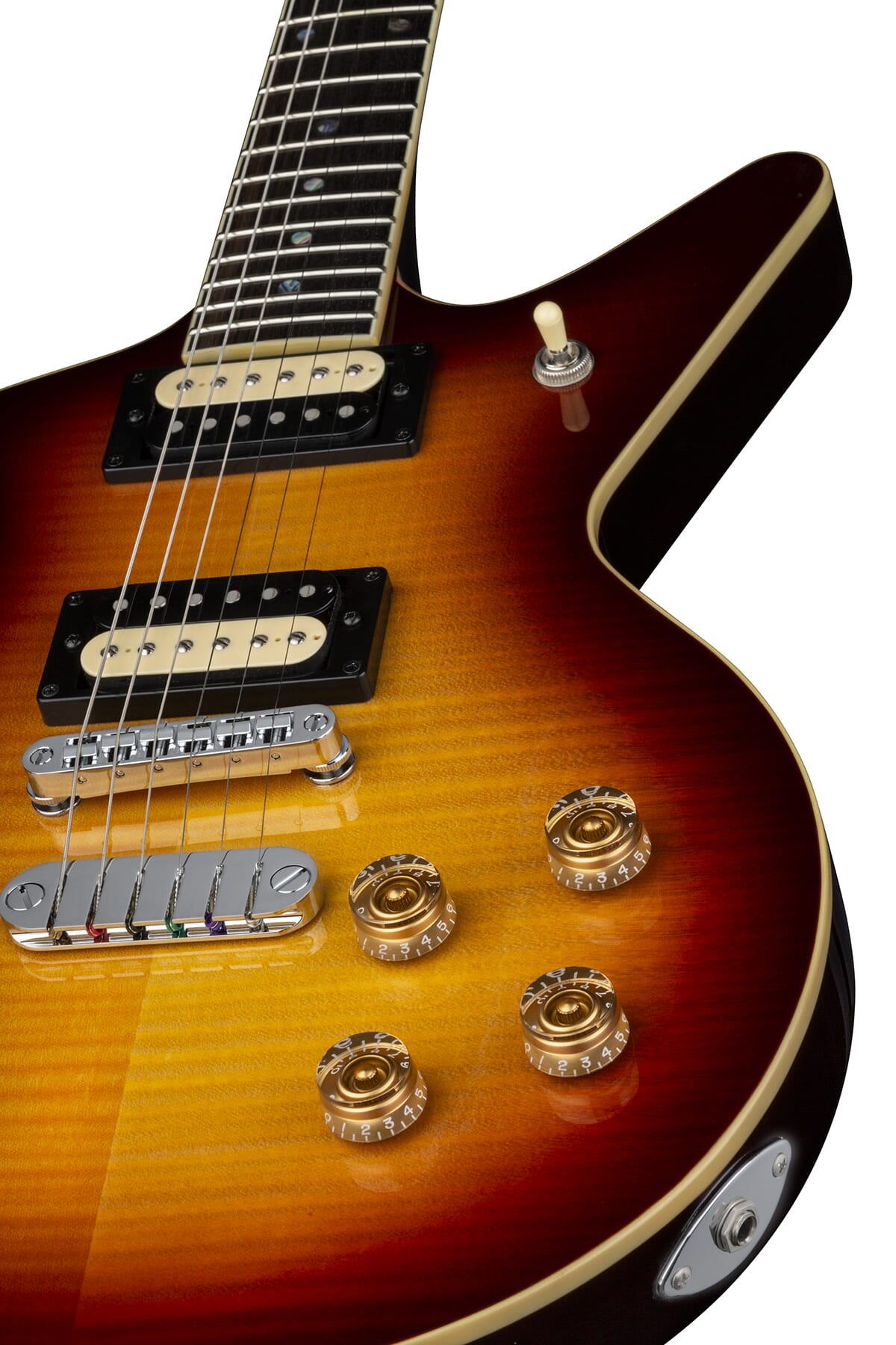 【希少】DEAN GUITARS CADILLAC 1980-CBK Dean Cadillac 1980 Flame Maple Guitar, Trans Cherry Sunburst